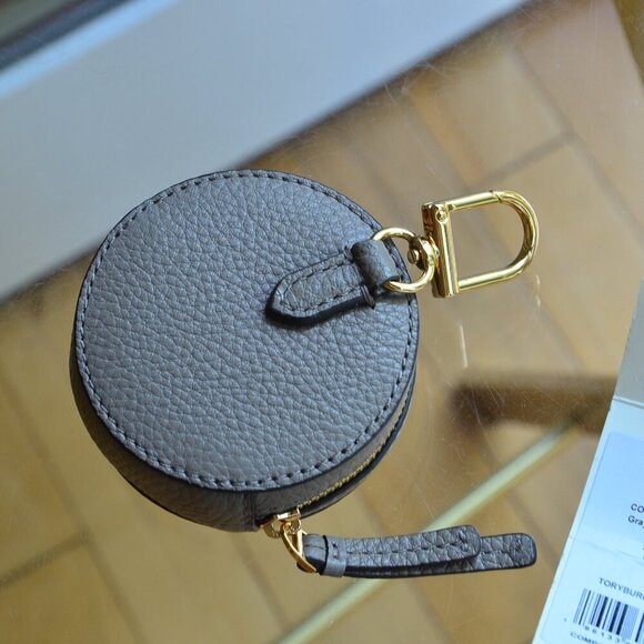 Tory Burch thea coin pouch in gray heron - Picture 4 of 6